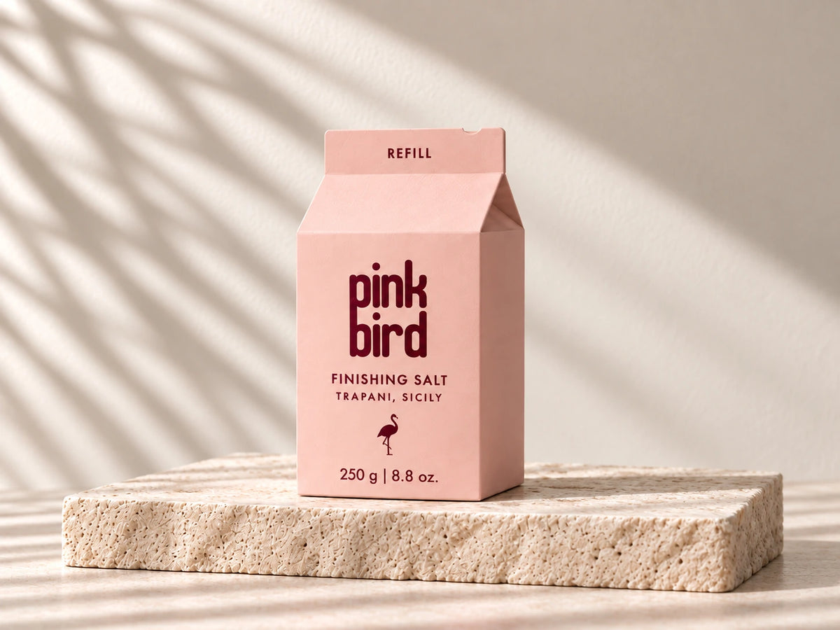 Individual finishing salt refill carton